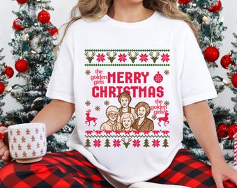 Golden Girls Ugly Christmas Sweatshirt, Funny Retro Holiday Top