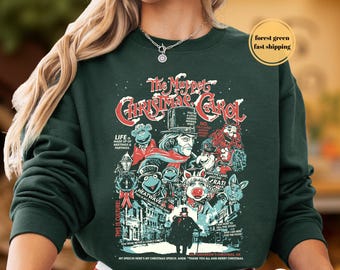 Muppet Christmas Carol Sweatshirt | Retro 90s Xmas Sweater Hoodie shirt