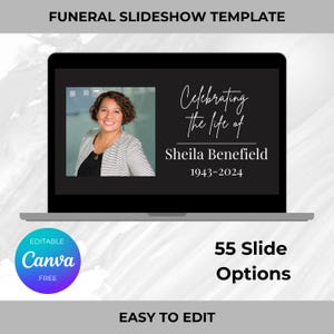 Premium Funeral PowerPoint Template, Funeral Slideshow Template, Memorial Slideshow, Celebration of Life Video, Funeral Slide Show
