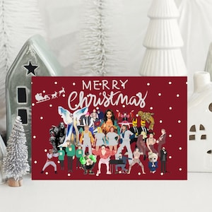 Concurso de canciones de Eurovisión Postal de Navidad Los fans de Eurovisión deben tener Navidad 2024 Tarjeta de felicitación Regalo de Navidad de Eurovisión