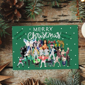 Postal navideña del Festival de la Canción de Eurovisión: un artículo imprescindible para los fans de Eurovisión en Navidad 2024. Tarjeta de felicitación. Regalo navideño de Eurovisión.
