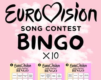 Eurovision Song Contest 2026 Bingo cards Eurovision games Vienna 2026 Bingo cards Eurovision Game night Gift for Eurovision Fans