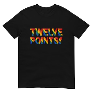 Eurovision Song Contest Unisex T-shirt Douze Point twelve points design ESC Fans Eurovision 2025 Switzerland Eurovision lovers