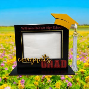 Graduation Frame, Personalized / Custom Frame to match school colors / Grad Frame / Congrats Grad