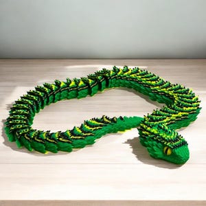 Articulated Spiked Snake, 3D printed