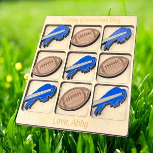 12 Buffalo Bills Tic-Tac-Toe Spiele zum Valentinstag, personalisiert Verkauft in 12er-Sets (benutzerdefinierte # bestellen, nur an mich) wird an einem Tag versendet
