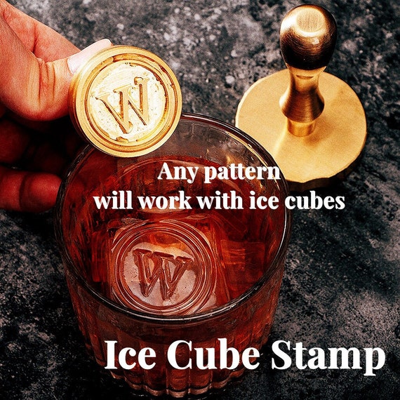 Custom Ice Cube Stamp Personalized Ice Stamps for Cocktails Whiskey  Monogram Ice Cube Mold Gifts for Mixologists-1