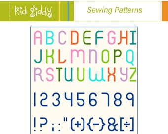 Say It Ain't Sew Alpha Font Blocks PDF Curved Piecing and Paper Piecing Pattern