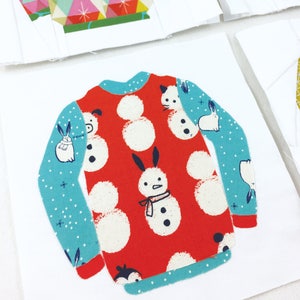 The Original Applique Ugly Christmas Sweater now as an Applique Block - 6 inch PDF Pattern