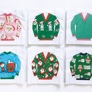 The Original Ugly Christmas Sweater Block 7 6 inch and 10 inch PDF Paper Piecing Pattern image 5