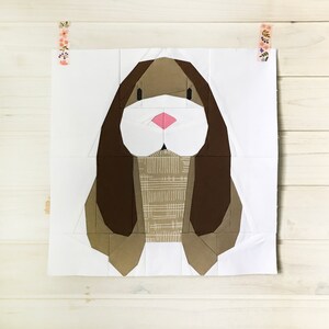 English Lop Rabbit Bunny Blocks #43 - 10 inch PDF Paper Piecing Patterns