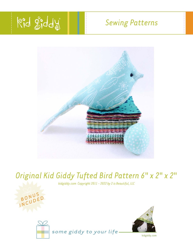 Kid Giddy Tufted Bird Pattern PDF 画像 2
