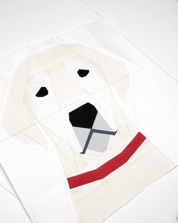 The Labrador Retriever Dog Block #40 - 10 inch PDF Paper Piecing Pattern