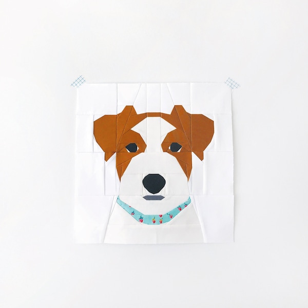 Der Jack Russell Terrier Hund Block # 38 - 10-Zoll-PDF-Schnittmuster