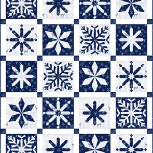 Frosty Snowflakes Quilt PDF Paper Piecing Pattern 36 image 2