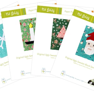 Inserts for the Original Ugly Sweater Block Pattern Bundle #3 - 4 designs - PDF Patterns