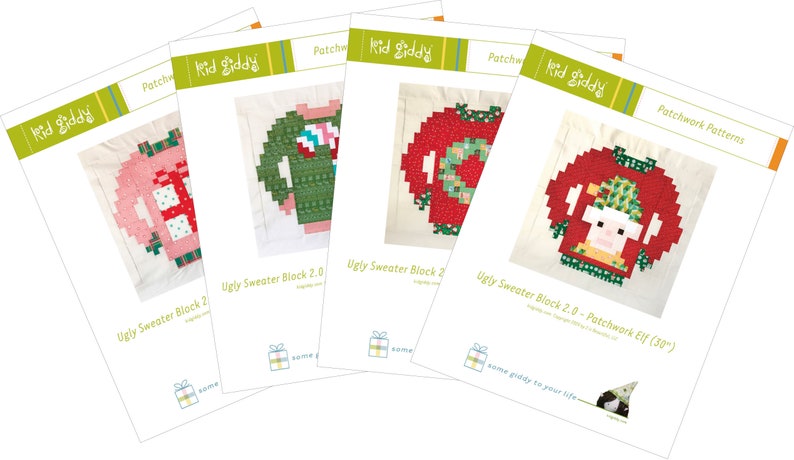 Ugly Sweater Patchwork Block Pattern MEGA Bundle all 12 designs all 12 PDF Patterns image 9