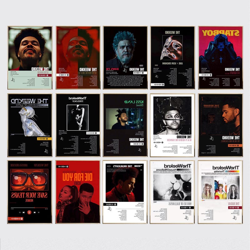 Weeknd Cd Collection The Weeknd Wall Art - Etsy