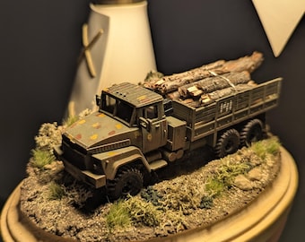 Ukraiński pojazd wojskowy - szczegółowa i piękna diorama.