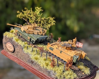 US Army Abrams Bradley Diorama 1/72 Scale Display Model