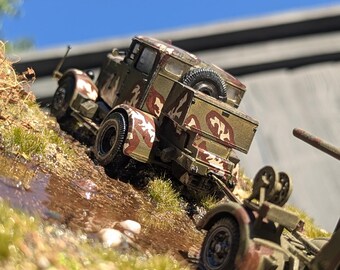 Detailed German Military Vehicle Diorama