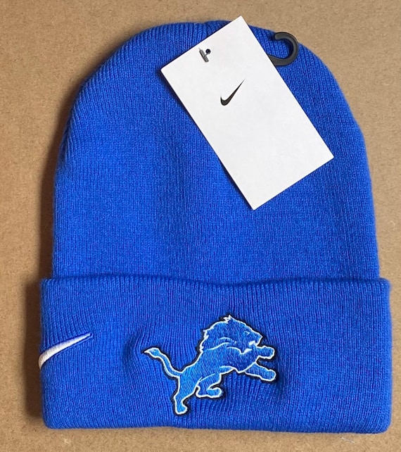 Custom embroidered Premium Detroit Lions Team Cuffed Beanie knit hat genuine personalized Swoosh  grit football fan wear fanwear