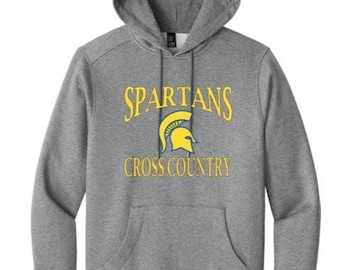 2 grey size unisex medium left District Perfect Tri-Fleece  hooded Sweatshirt MEXC DT1101