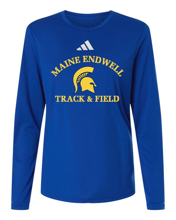 Premium womens cut long sleeve royal or black short sleeve performance shirt unisex  ME Track&Field AT105