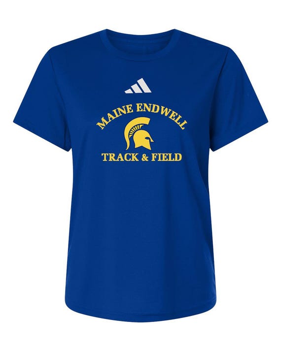Premium womens cut royal or black short sleeve performance shirt unisex  ME Track&Field AT102
