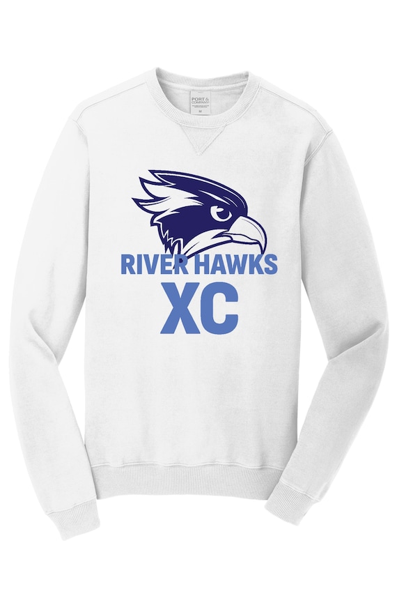Retro logo on a beach washed crewneck in two color options PC098