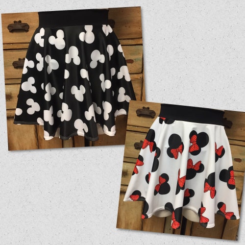 Spandex Running Skirt Minnie Mickey 