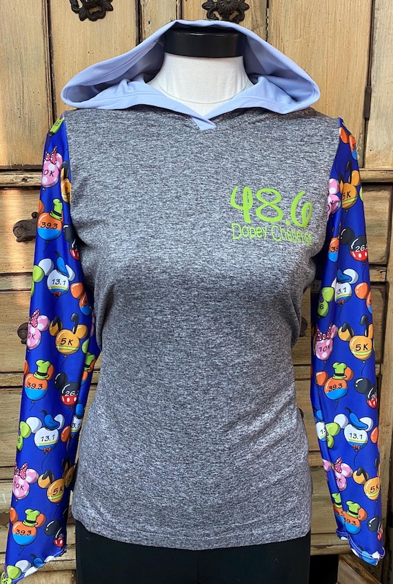 Custom hooded lightweight hoody sweatshirt women's running disney mickey minnie runner rundisney dopey finisher fairytale challenge