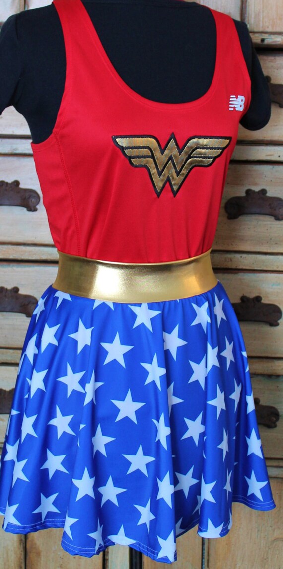 Complete Wonder Woman Running Outfit Tank Singlet Skirt Muffin Etsy