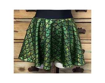 Running circle skirt Princess Disney Half Marathon spandex polyester swimsuit little mermaid ariel GReen