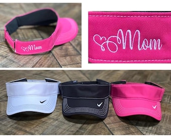 Unisex Custom personalized Dri-FIT Swoosh visor logo embroidered hat gift running tennis golf softball mother's day father's pickleball