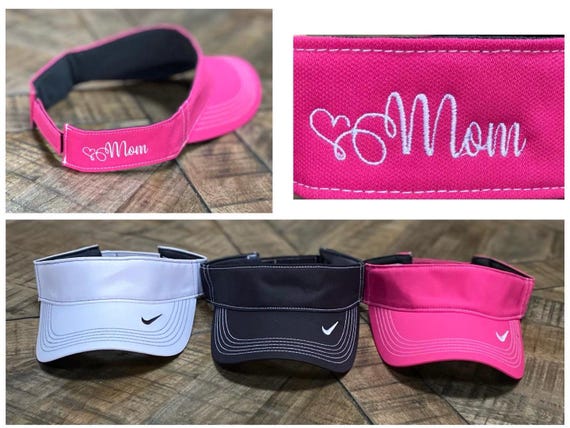 Unisex Custom personalized Dri-FIT Swoosh visor logo embroidered hat gift running tennis golf softball mother's day father's pickleball