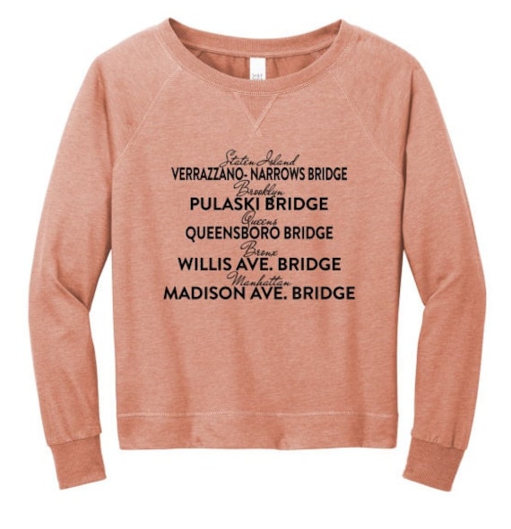 New York City marathon finisher long sleeve featherweight crewneck womens cut custom personalized runner DT672 sweatshirt