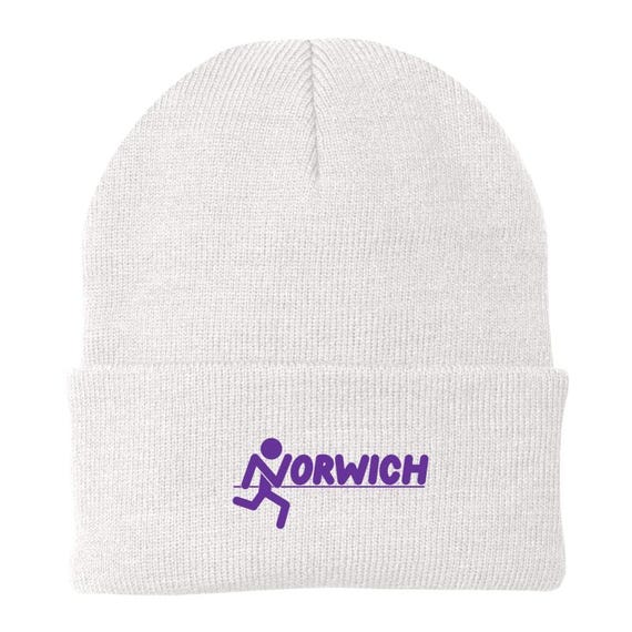 White, black or purple Knit hat Norwich XC CP90