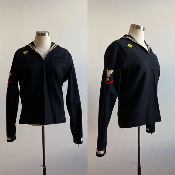 Vintage WWII Navy Sailor Top / Vintage Naval Unifo