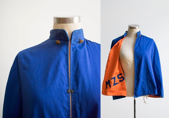 Vintage 1940s Marching Band Cape / Vintage Cotton