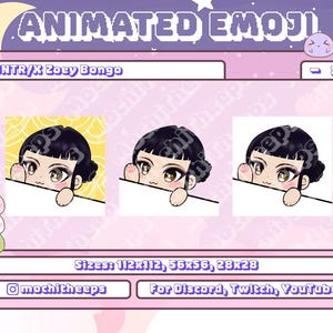 Animated HUNTR/X Zoey Bongo KPop Demon Hunter Emoji for Discord, Twitch, & YouTube