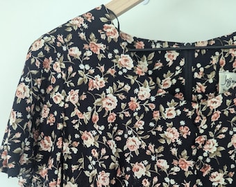 vestido floral de los años 80