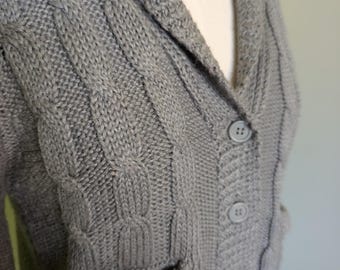 1980s Judys  Cable Knit Cardigan Sweater