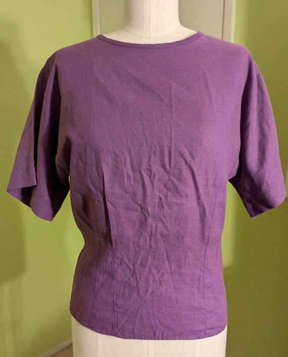 1980s violet blouse