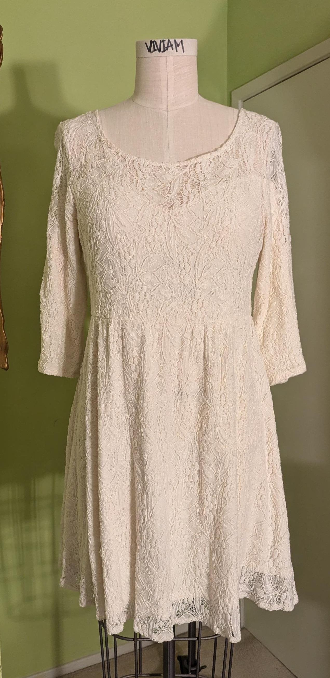 knee length dresses for ladies Free People Lace Mini Dress – Closet Club main image 1