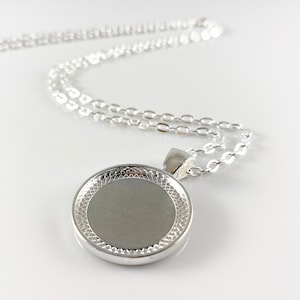 Pendant Necklace Blank - with Organza Bag - Use with the Magnets in my Shop