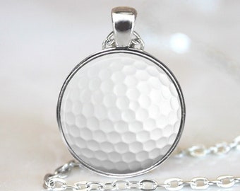 Golf Ball Magnetic Pendant Necklace with Organza Bag