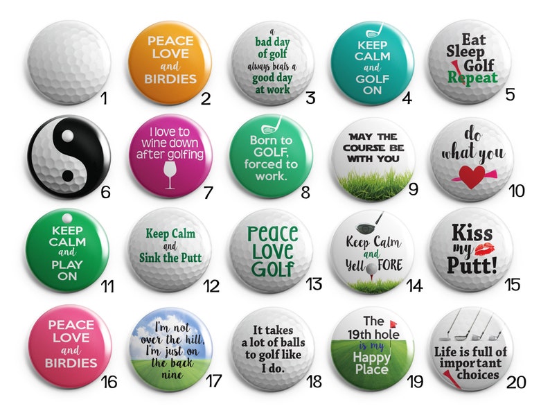 NEW DESIGNS 20 or 40 Golf Magnets Humorous Golf Sayings 1 Magnets image 1