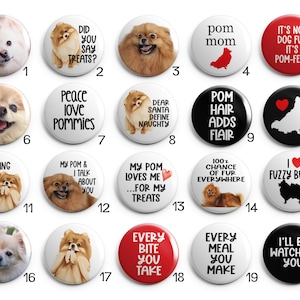 Pomeranian Pom Dog Sayings Magnets for Pendant Toppers or Refrigerator Magnets - Choose One or a Set