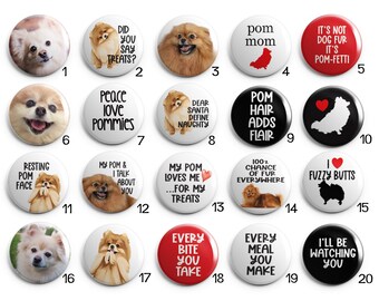 Pomeranian Pom Dog Sayings Magnets for Pendant Toppers or Refrigerator Magnets - Choose One or a Set